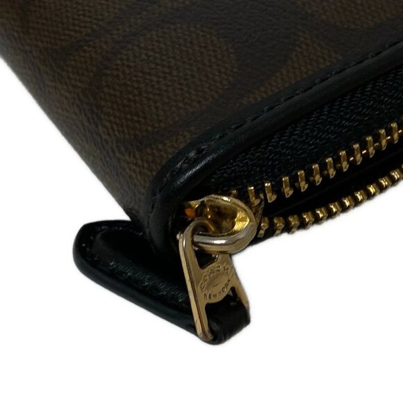 Auth COACH Heritage/Luxury Signature PVC Leather Accordion Zip Around F54630 PVC - Picture 9 of 9